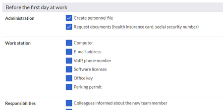 Screenshot of the onboarding page