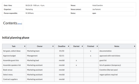 Screenshot of the customer summit page