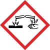 Danger sign GHS 05, caustic substances