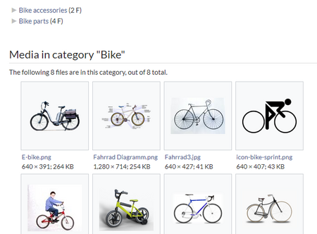 Screenshot category page bike